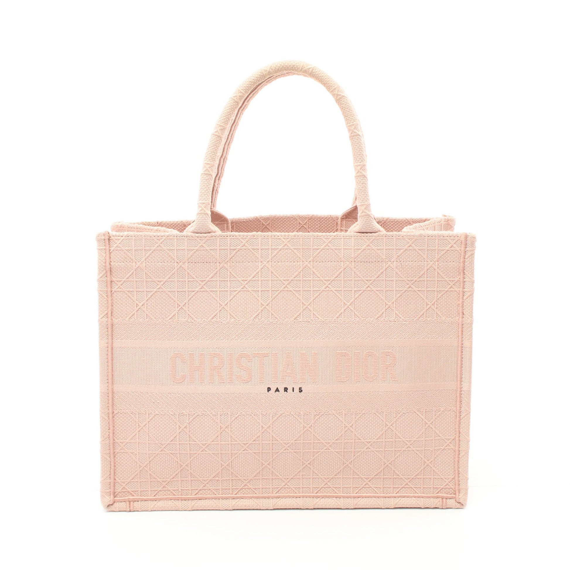 BOOK TOTE ブックトート カナージュ ハンドバッグ トートバッグ キャンバス ピンクベージュ クリスチャンディオール バッグ Christian Dior