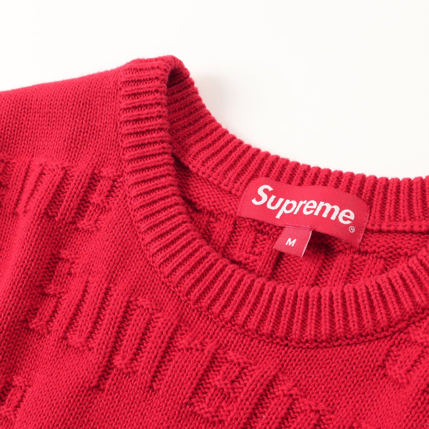 Raised Logo Sweater ニット コットン レッド シュプリーム トップス Supreme