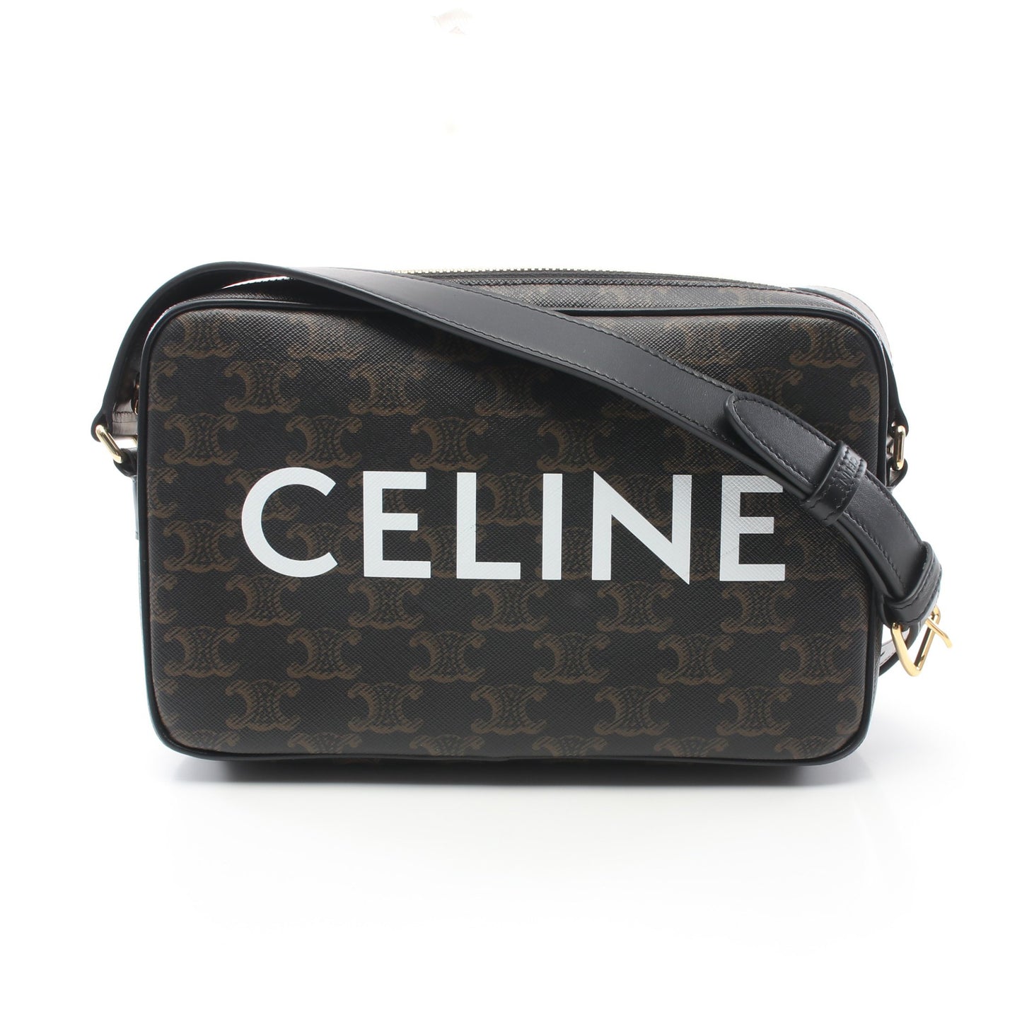 トリオンフ ショルダーバッグ PVC レザー ブラック ブラウン セリーヌ バッグ CELINE