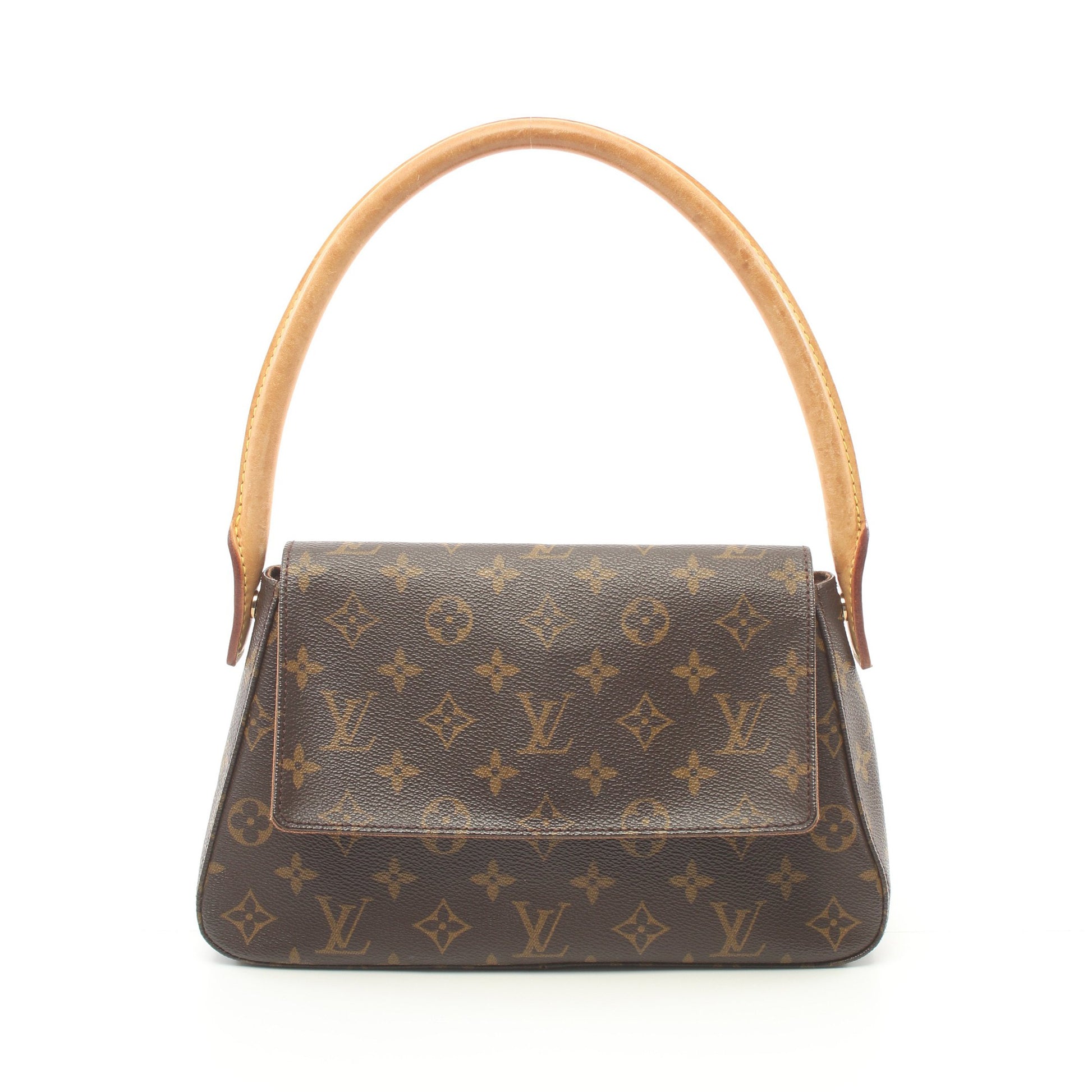 ミニルーピング モノグラム ハンドバッグ PVC レザー ブラウン ルイヴィトン バッグ LOUIS VUITTON