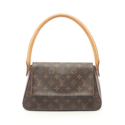 ミニルーピング モノグラム ハンドバッグ PVC レザー ブラウン ルイヴィトン バッグ LOUIS VUITTON