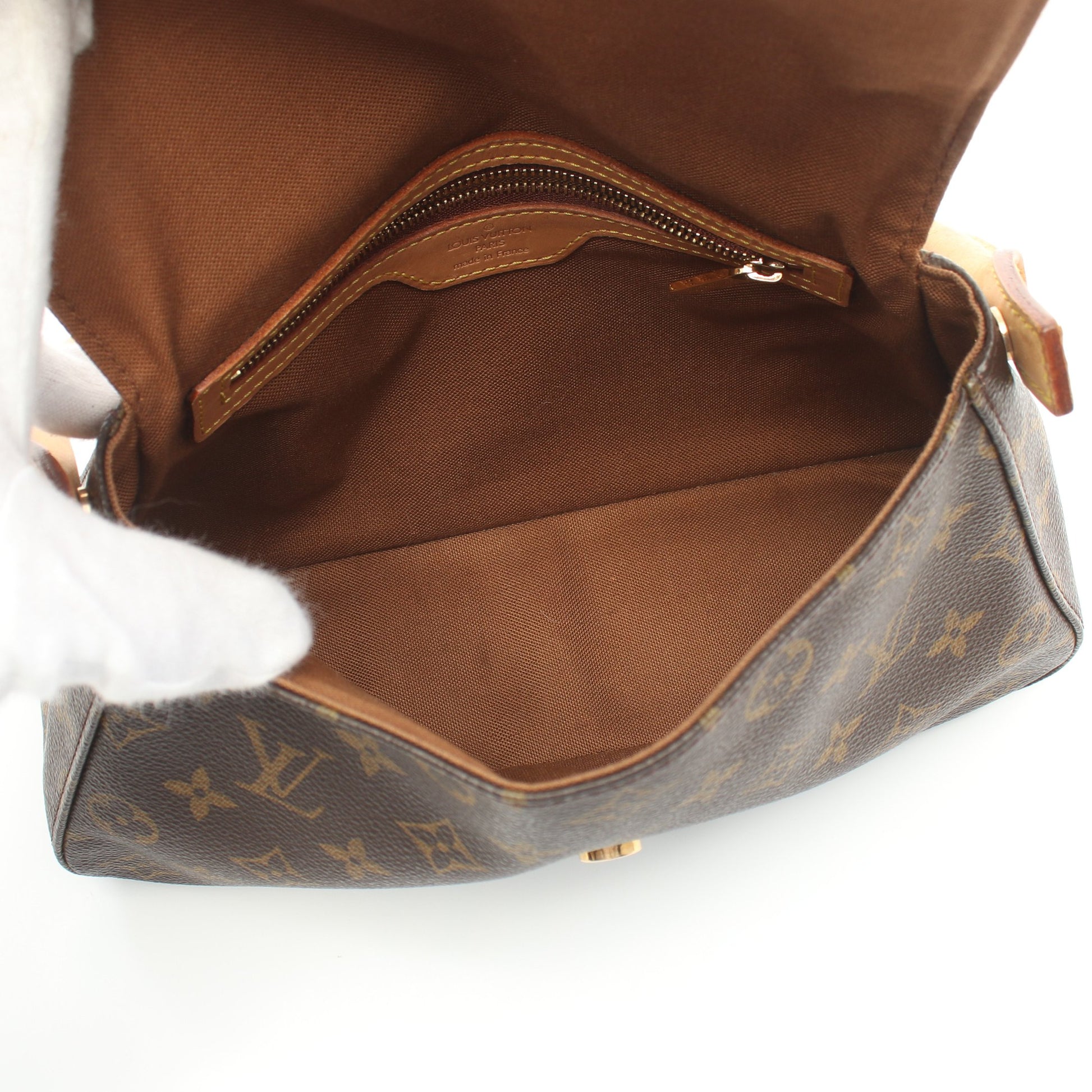 ミニルーピング モノグラム ハンドバッグ PVC レザー ブラウン ルイヴィトン バッグ LOUIS VUITTON
