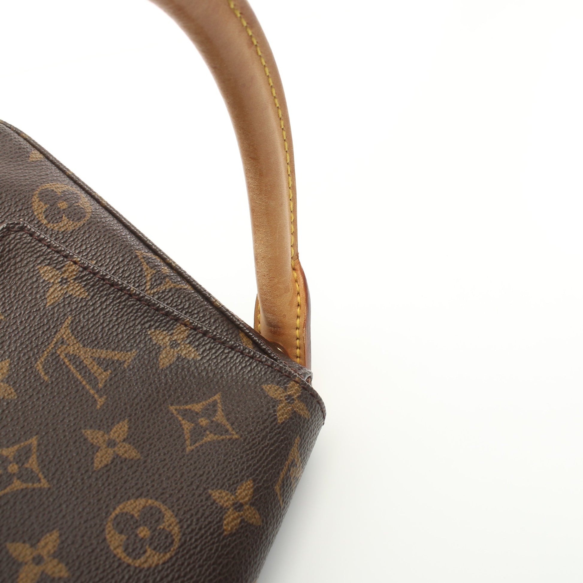 ミニルーピング モノグラム ハンドバッグ PVC レザー ブラウン ルイヴィトン バッグ LOUIS VUITTON