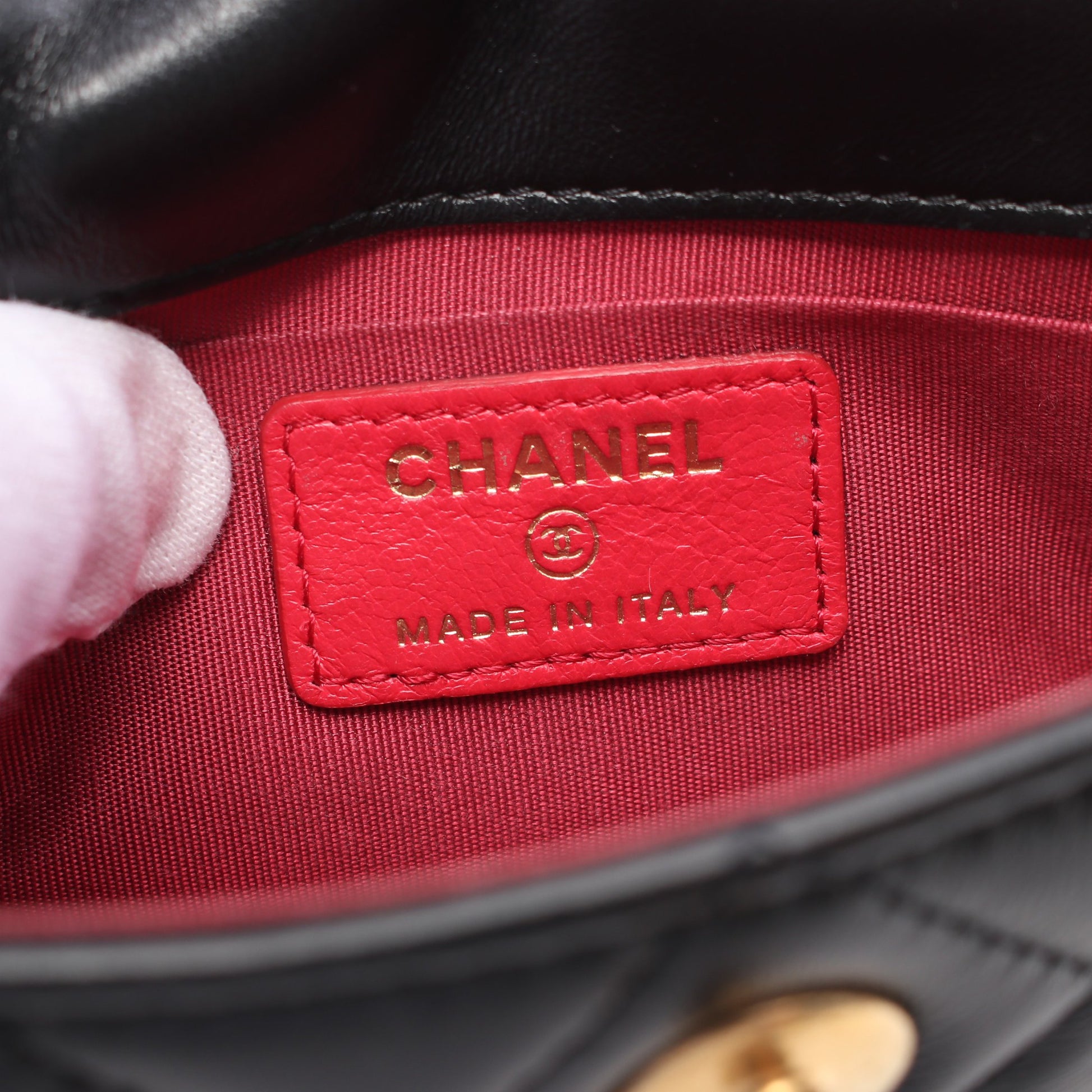 マトラッセ ミニ チェーンショルダーバッグ ラムスキン ブラック ゴールド金具 2WAY シャネル バッグ CHANEL