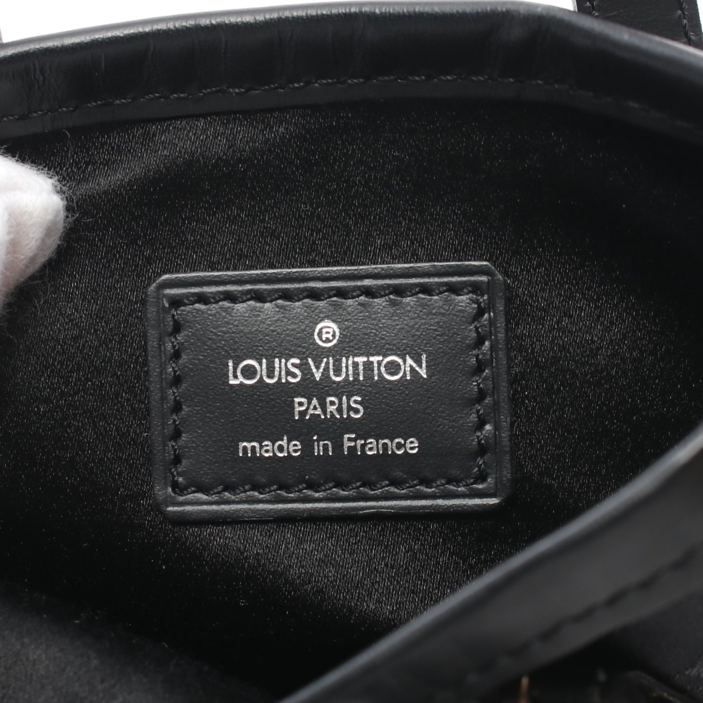 リトルバケット モノグラムサテン ハンドバッグ サテン レザー ブラック ルイヴィトン バッグ LOUIS VUITTON