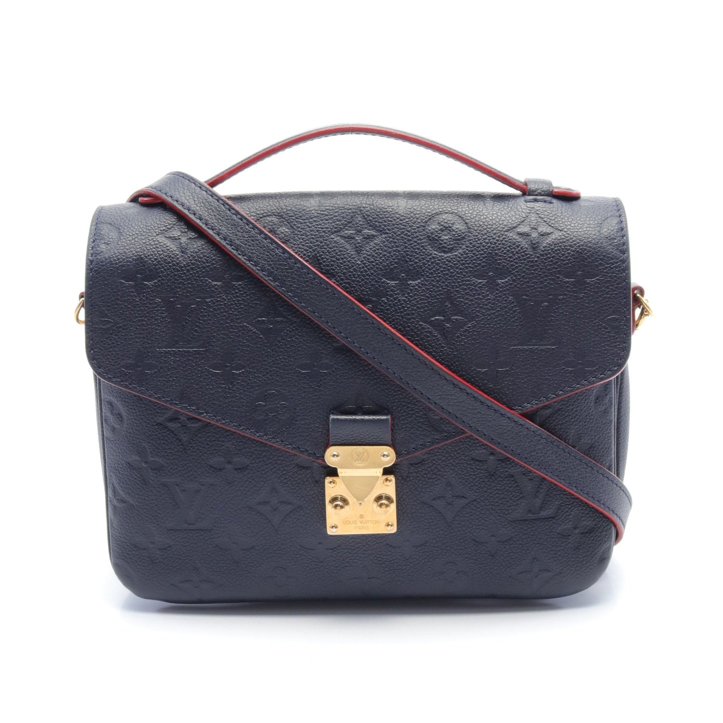 ポシェット メティス MM モノグラムアンプラント マリーヌルージュ ハンドバッグ レザー ネイビー 2WAY ルイヴィトン バッグ LOUIS VUITTON