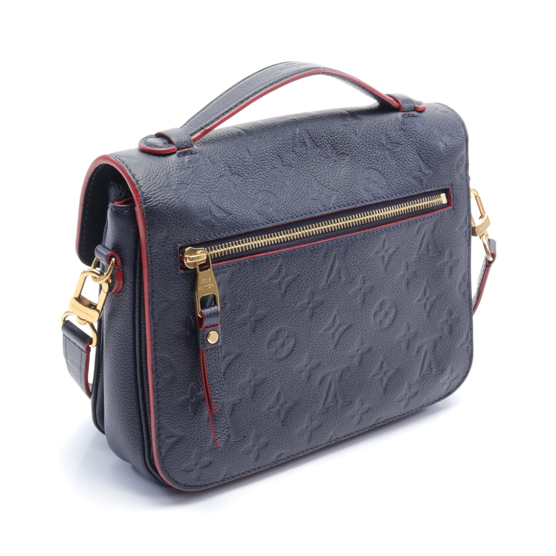 ポシェット メティス MM モノグラムアンプラント マリーヌルージュ ハンドバッグ レザー ネイビー 2WAY ルイヴィトン バッグ LOUIS VUITTON