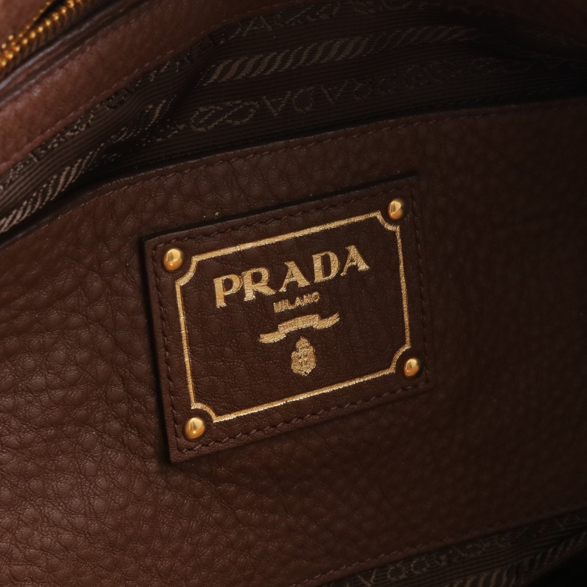 VIT DAINO ハンドバッグ トートバッグ レザー ブラウン 2WAY プラダ バッグ PRADA