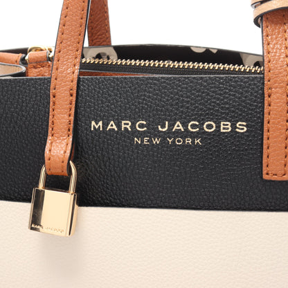 グラインド ミニ トート ハンドバッグ レザー ブラック オフホワイト マルチカラー 2WAY マークジェイコブス バッグ MARC JACOBS