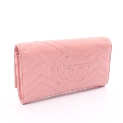 GGマーモント 二つ折り長財布 レザー ピンク グッチ 財布・小物 GUCCI