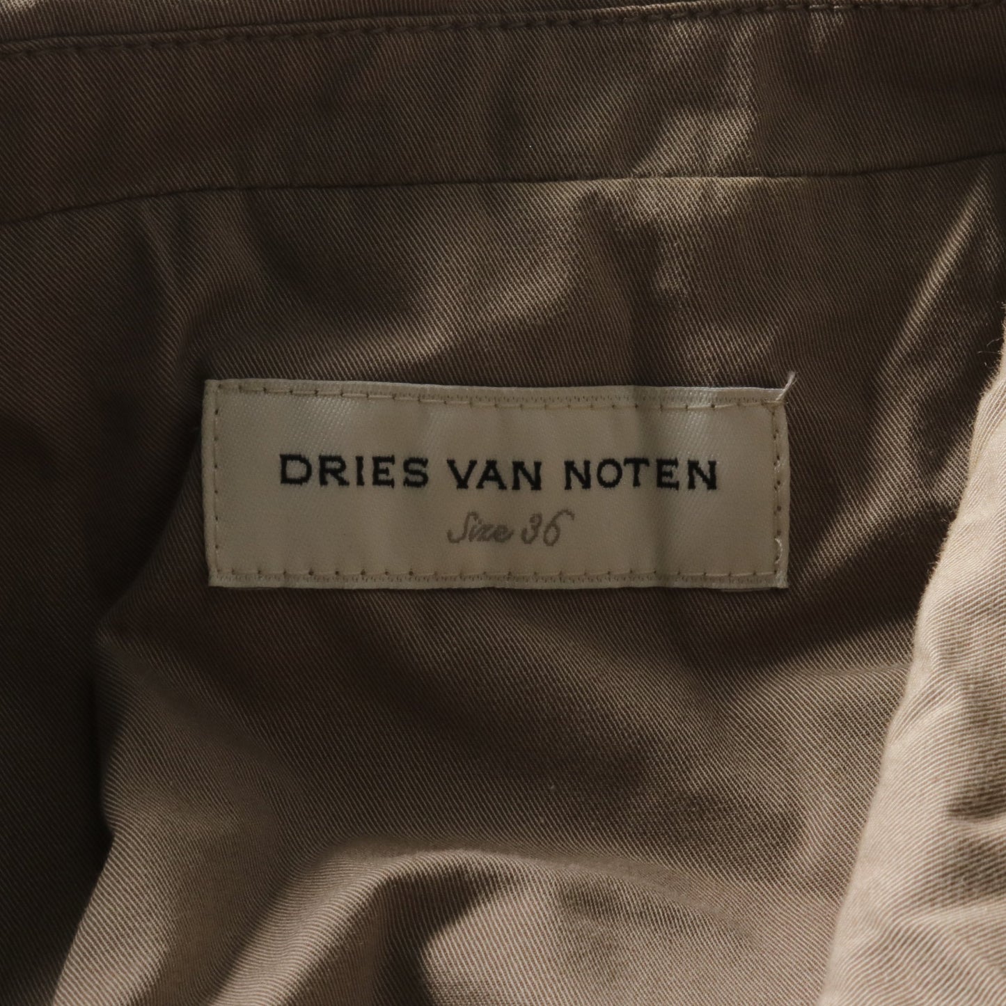 ステンカラーコート コットン ベージュ ドリスヴァンノッテン アウター DRIES VAN NOTEN