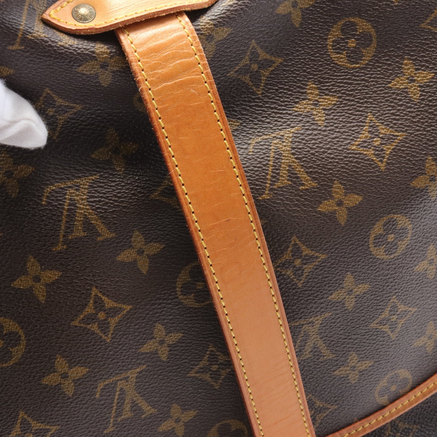 ソミュール35 モノグラム ショルダーバッグ PVC レザー ブラウン ルイヴィトン バッグ LOUIS VUITTON