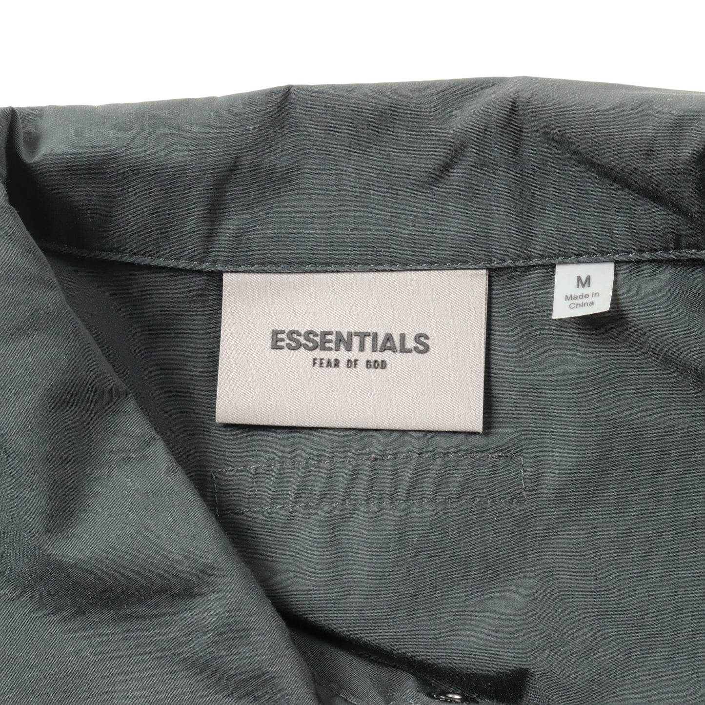 ジャケット ロゴプリント コットン グレーグリーン エフオージーエッセンシャルズ アウター FOG ESSENTIALS