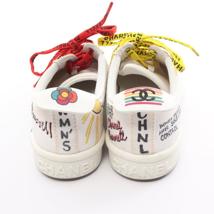 CHANEL × Pharrell Williams スニーカー キャンバス オフホワイト マルチカラー シャネル