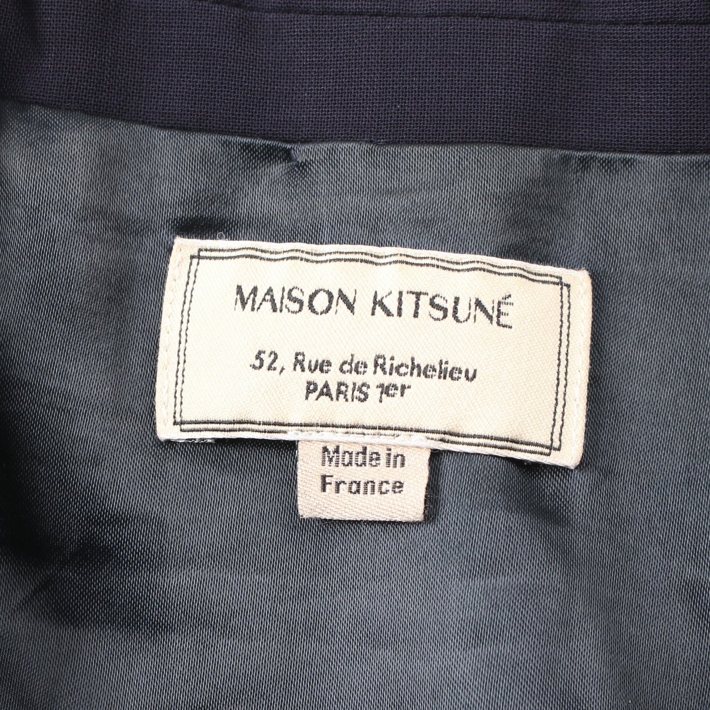 テーラードジャケット ウール ネイビー メゾンキツネ アウター MAISON KITSUNE