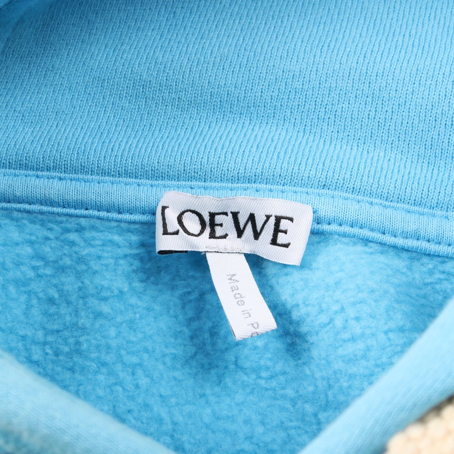 プルオーバーパーカー コットン ライトブルー マルチカラー ロエベ トップス LOEWE