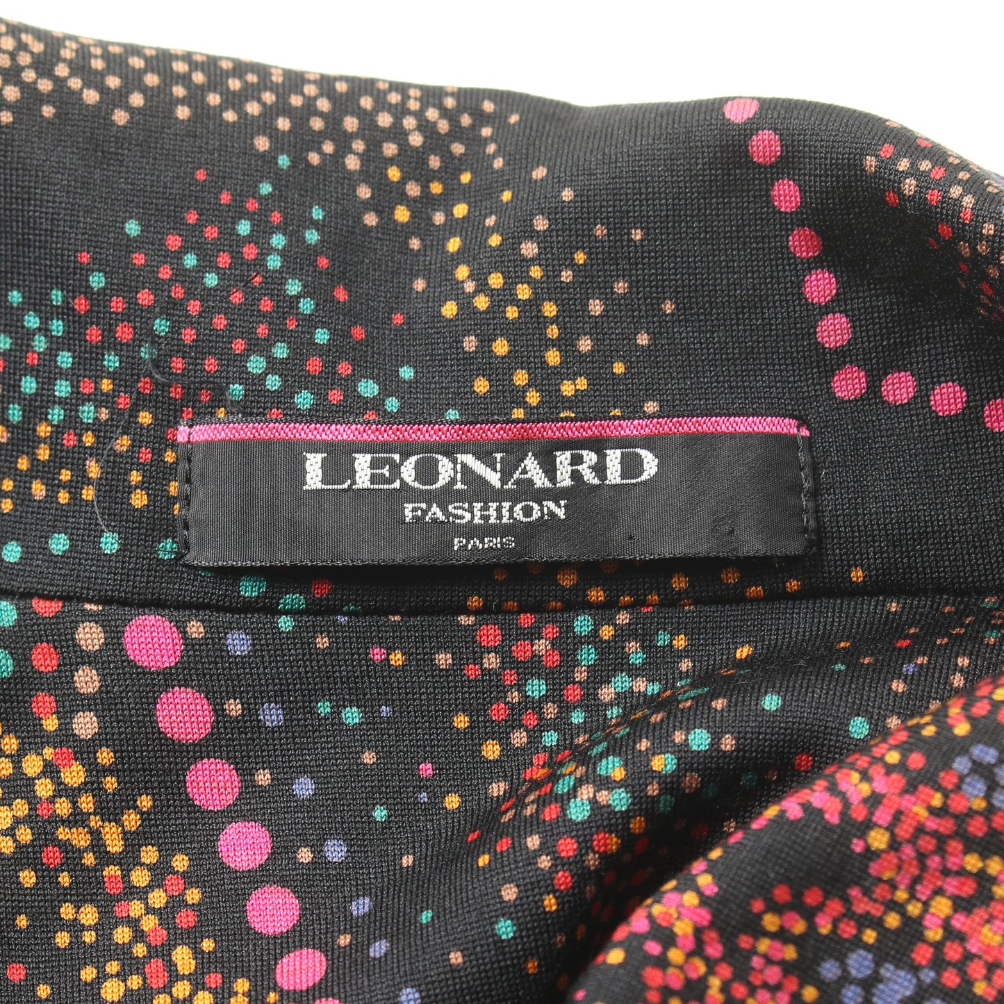 ジャケット シルク ブラック マルチカラー レオナールファッション アウター LEONARD FASHION