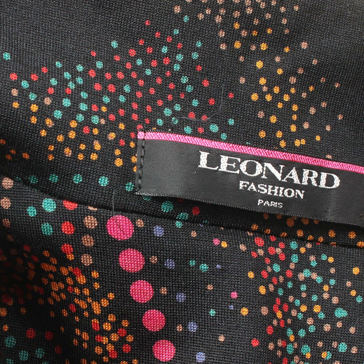 ジャケット シルク ブラック マルチカラー レオナールファッション アウター LEONARD FASHION