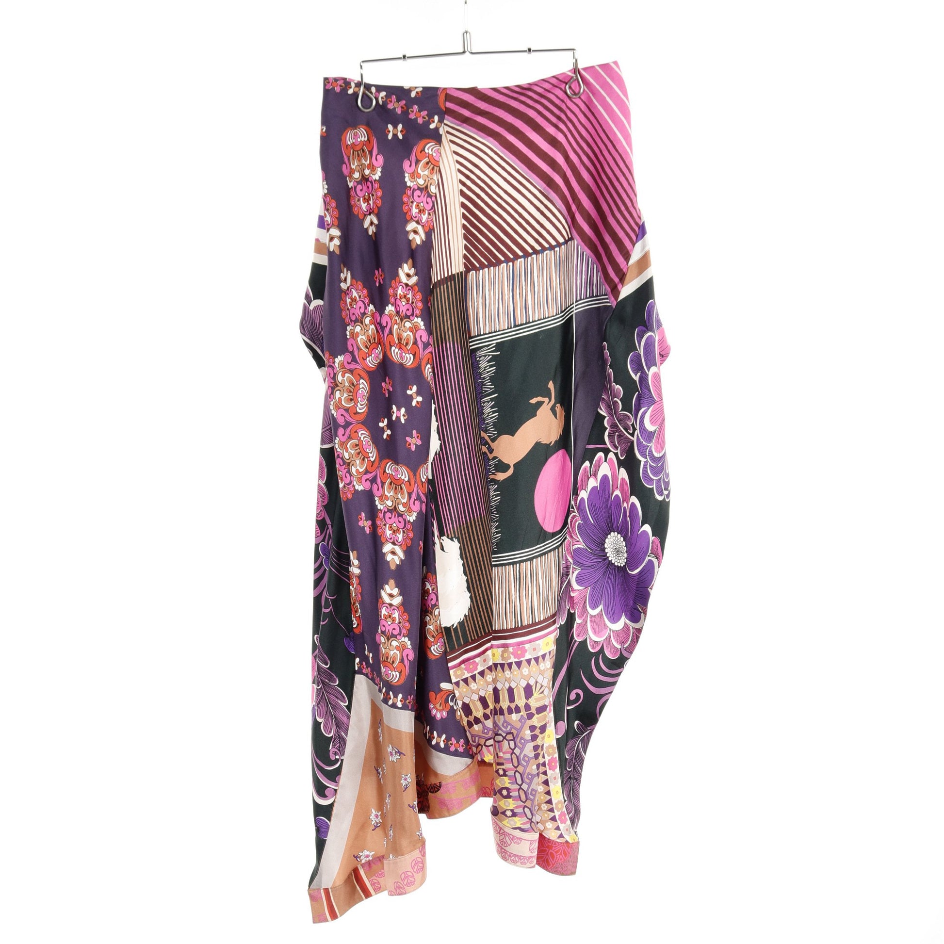 Caravan print twill sarong サロン スカート シルク ピンク マルチカラー クロエ ボトムス Chloe