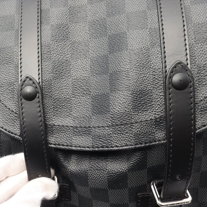 クリストファーPM ダミエグラフィット バックパック リュックサック PVC レザー ブラック ルイヴィトン バッグ LOUIS VUITTON