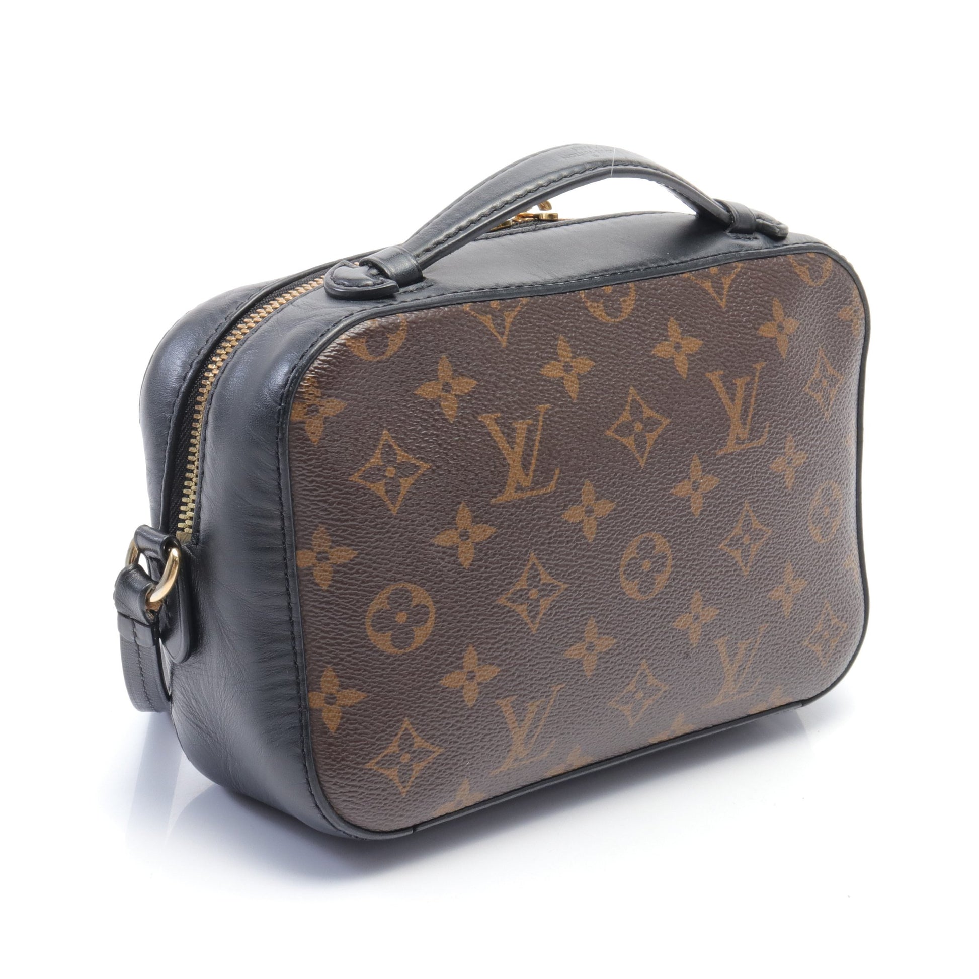 サントンジュ モノグラム ノワール ショルダーバッグ PVC レザー ブラウン ブラック 2WAY ルイヴィトン バッグ LOUIS VUITTON