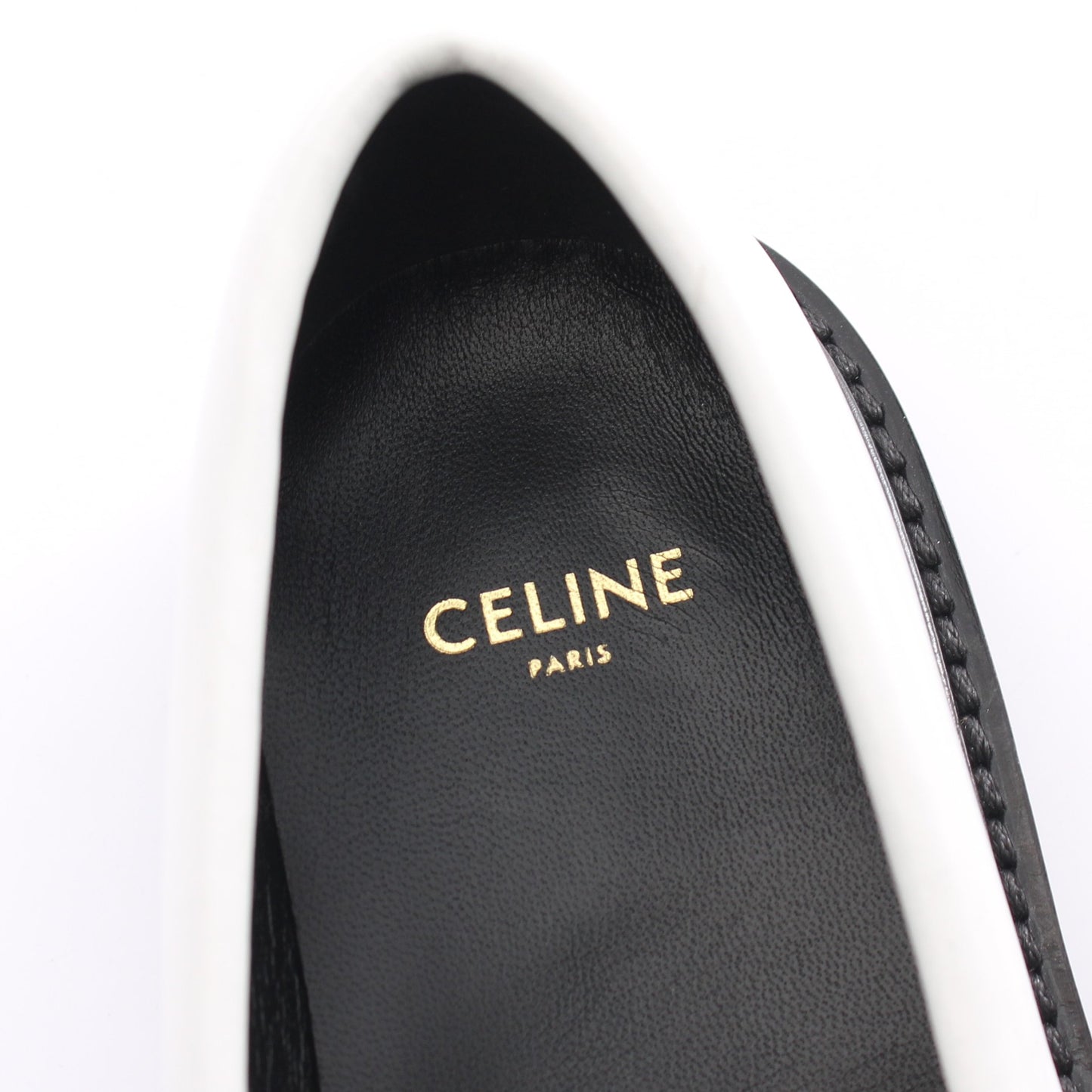 トリオンフ マーガレット ローファー レザー ホワイト セリーヌ シューズ CELINE