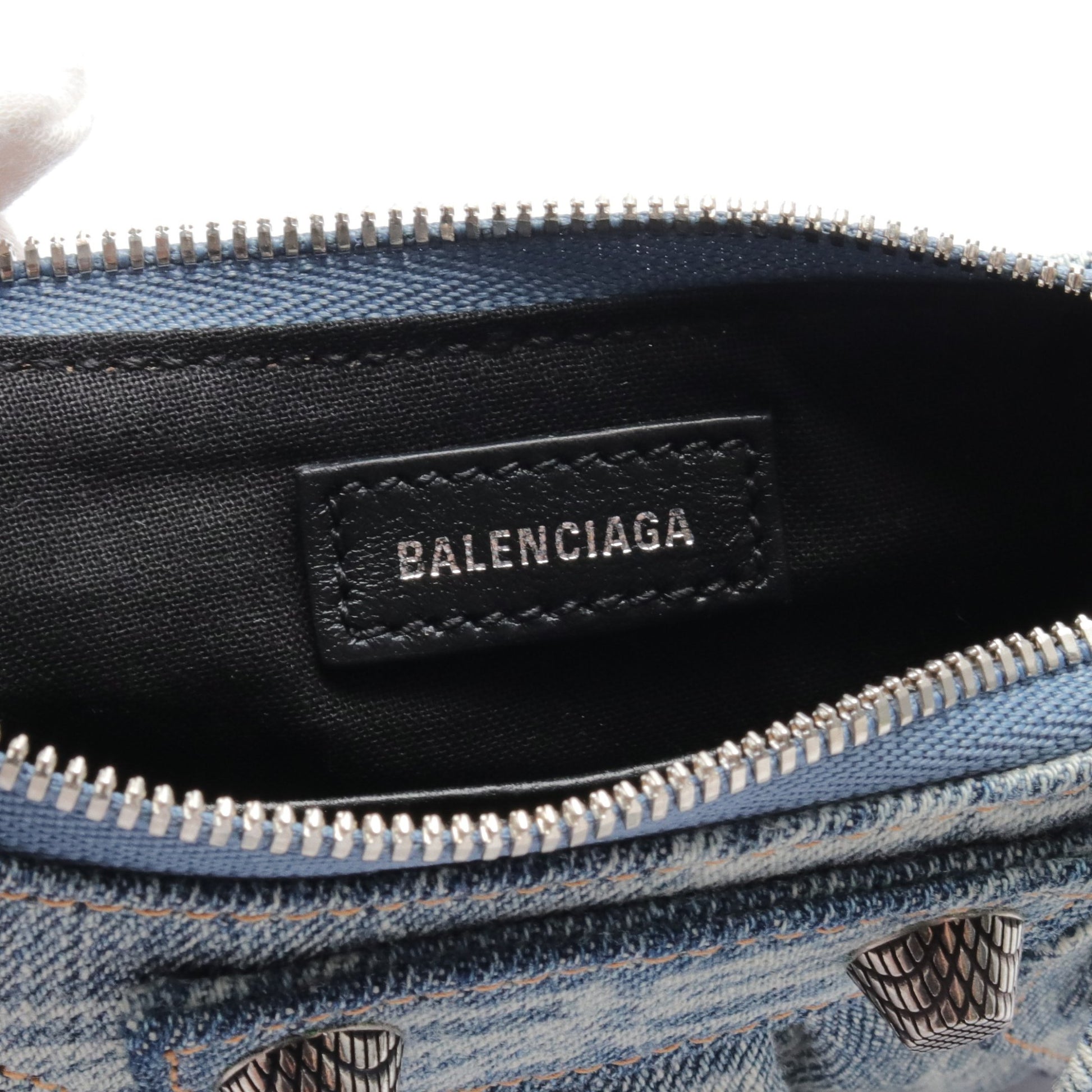 LE CAGOLE MINI BB ル カゴール ミニ ハンドバッグ デニム ライトブルー 2WAY バレンシアガ バッグ BALENCIAGA