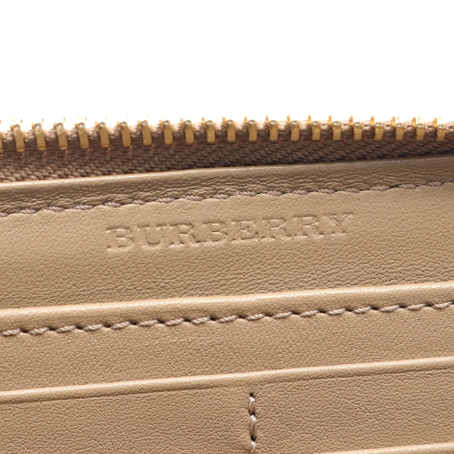 ラウンドファスナー長財布 チェック PVC レザー ベージュ マルチカラー バーバリー 財布・小物 BURBERRY