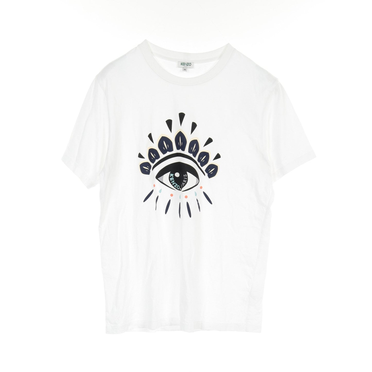 CLASSIC EYE クラシック アイ Tシャツ クルーネック コットン ホワイト マルチカラー ケンゾー