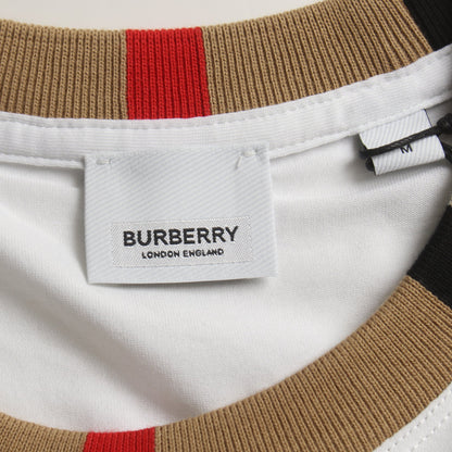 JAYSON Tシャツ クルーネック ロゴ刺繍 コットン ホワイト バーバリー トップス BURBERRY