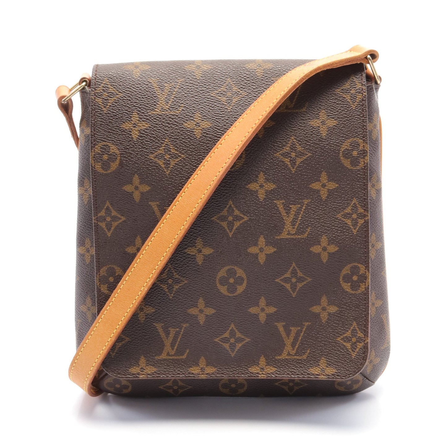 ミュゼットサルサ ショートストラップ モノグラム ショルダーバッグ PVC レザー ブラウン ルイヴィトン バッグ LOUIS VUITTON