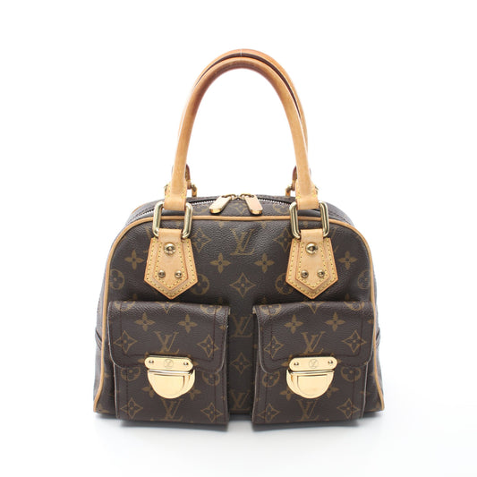 マンハッタンPM モノグラム ハンドバッグ PVC レザー ブラウン ルイヴィトン バッグ LOUIS VUITTON