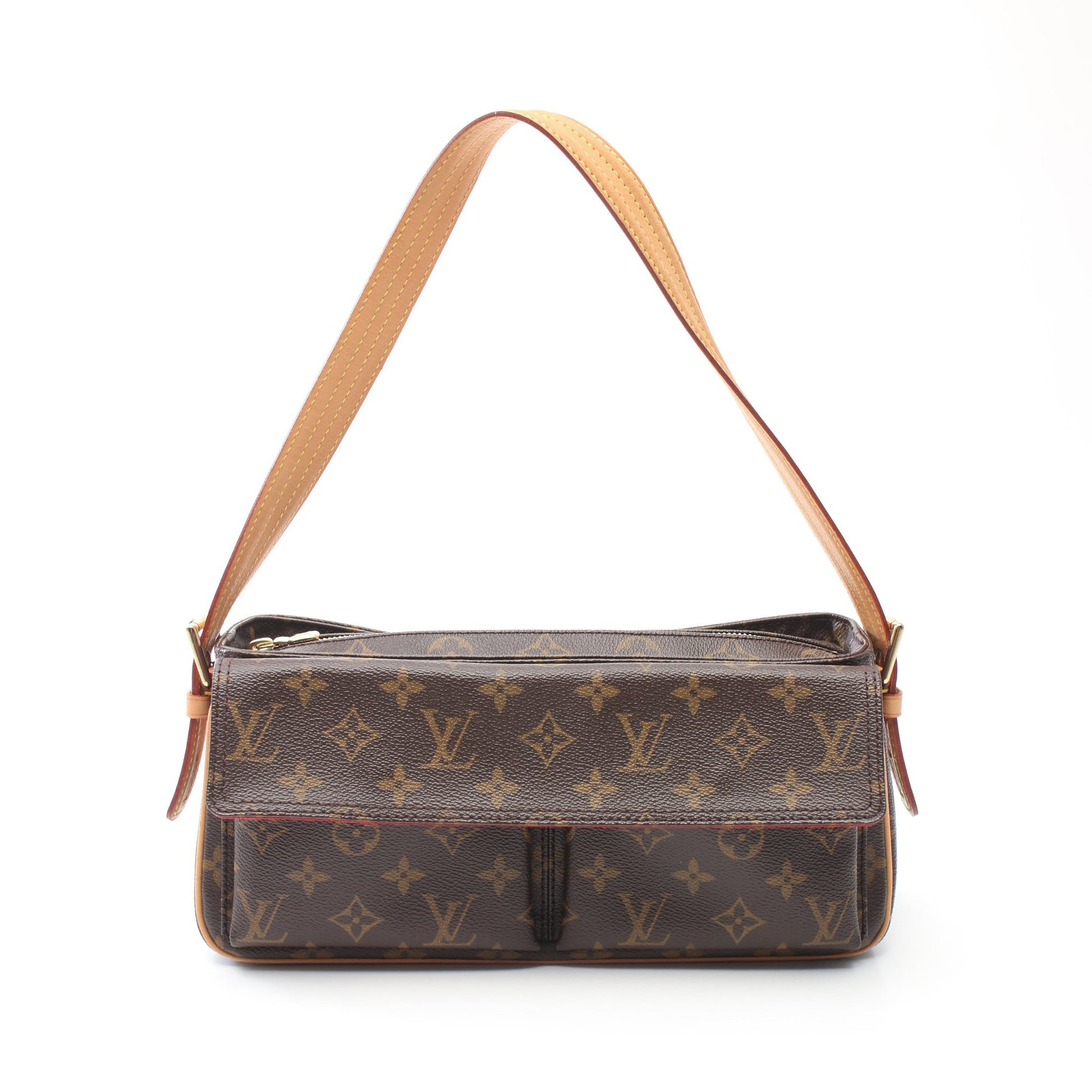 ヴィバシテMM モノグラム ショルダーバッグ PVC レザー ブラウン ルイヴィトン バッグ LOUIS VUITTON