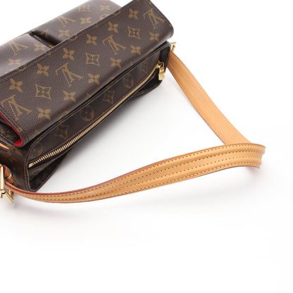 ヴィバシテMM モノグラム ショルダーバッグ PVC レザー ブラウン ルイヴィトン バッグ LOUIS VUITTON