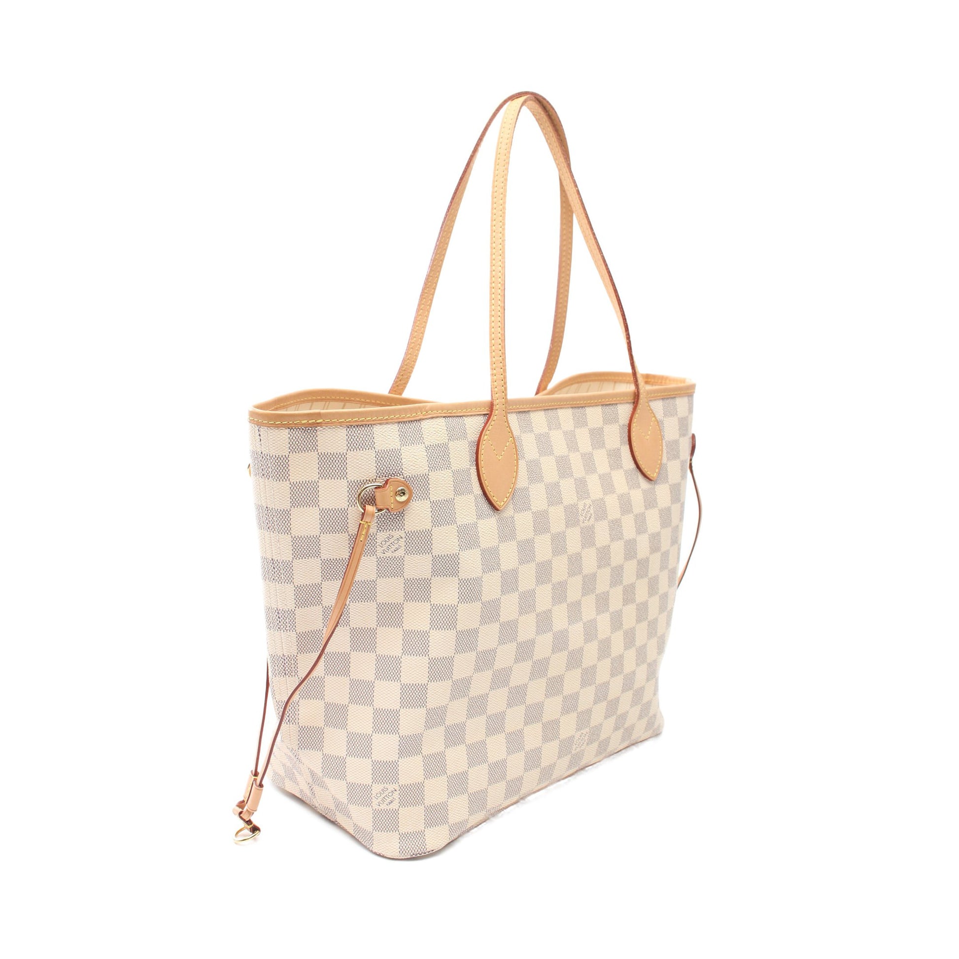 ネヴァーフルMM ダミエアズール ショルダーバッグ トートバッグ PVC レザー ホワイト ルイヴィトン バッグ LOUIS VUITTON