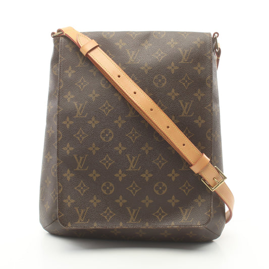 ミュゼット モノグラム ショルダーバッグ PVC レザー ブラウン ルイヴィトン バッグ LOUIS VUITTON