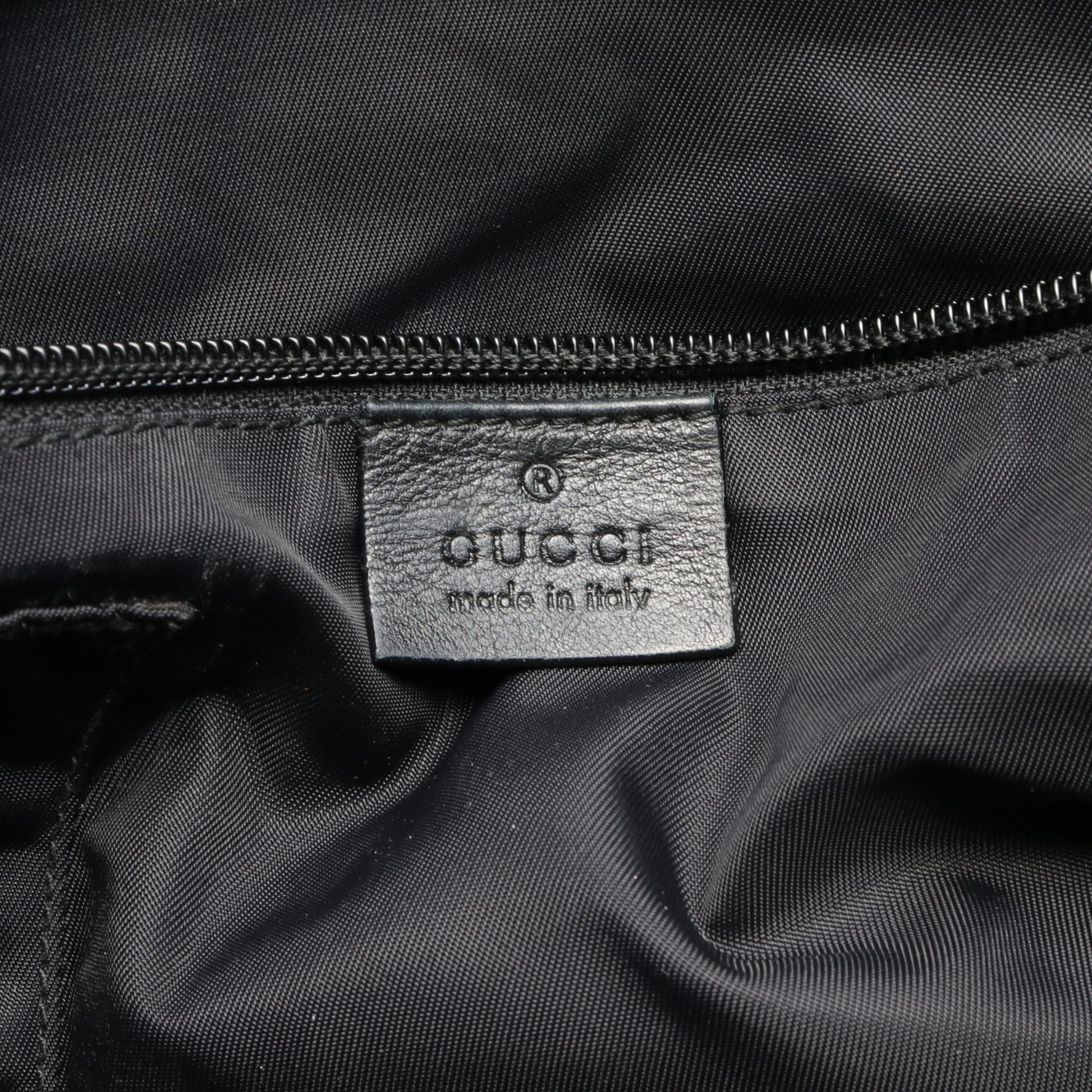 グッチシマ ショルダーバッグ キャンバス レザー ブラック グッチ バッグ GUCCI