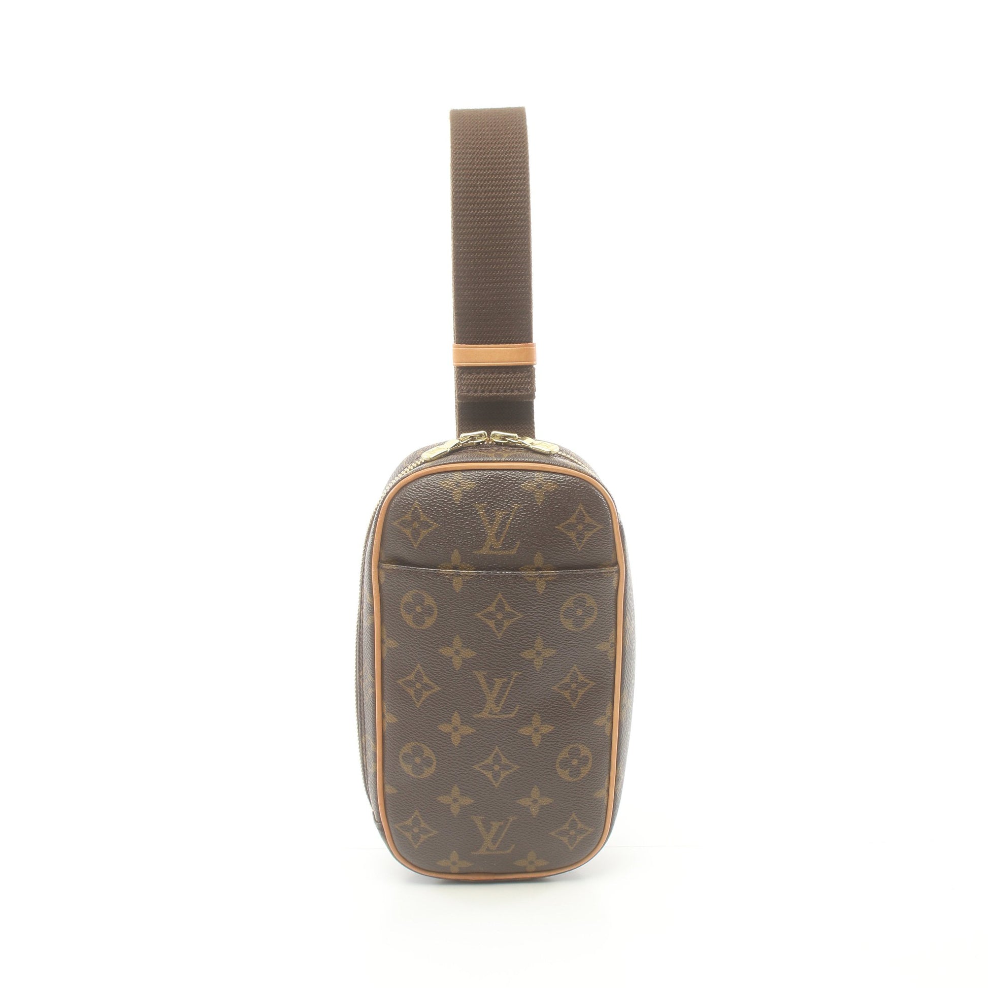 ポシェットガンジュ モノグラム ボディバッグ PVC レザー ブラウン ルイヴィトン バッグ LOUIS VUITTON