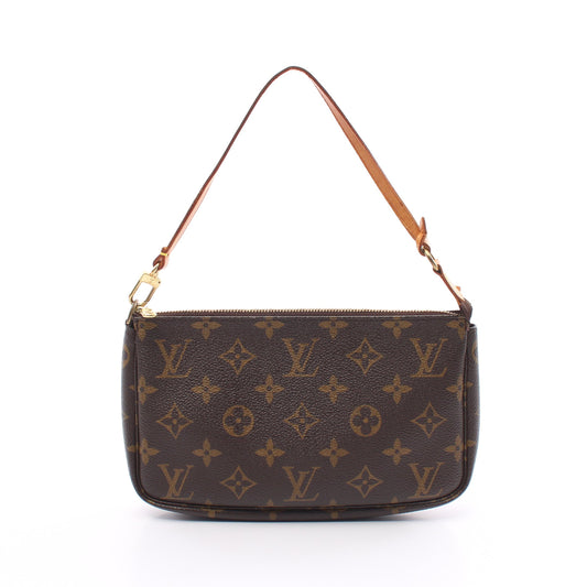 ポシェットアクセソワール モノグラム ハンドバッグ PVC レザー ブラウン ルイヴィトン バッグ LOUIS VUITTON