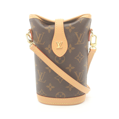 フォールド ミーポーチ モノグラム ショルダーバッグ PVC レザー ブラウン ルイヴィトン バッグ LOUIS VUITTON