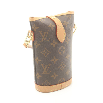 フォールド ミーポーチ モノグラム ショルダーバッグ PVC レザー ブラウン ルイヴィトン バッグ LOUIS VUITTON