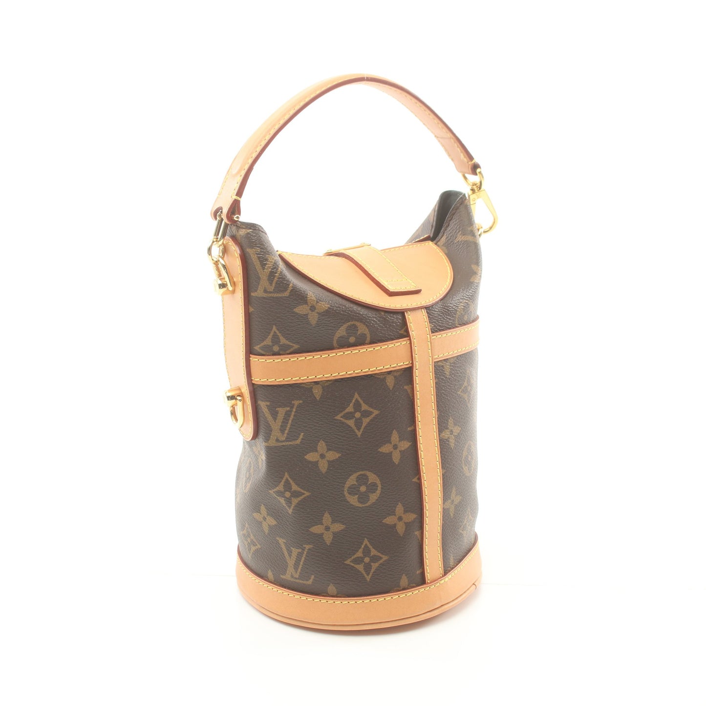 ダッフルバッグ モノグラム ハンドバッグ PVC レザー ブラウン 2WAY ルイヴィトン バッグ LOUIS VUITTON