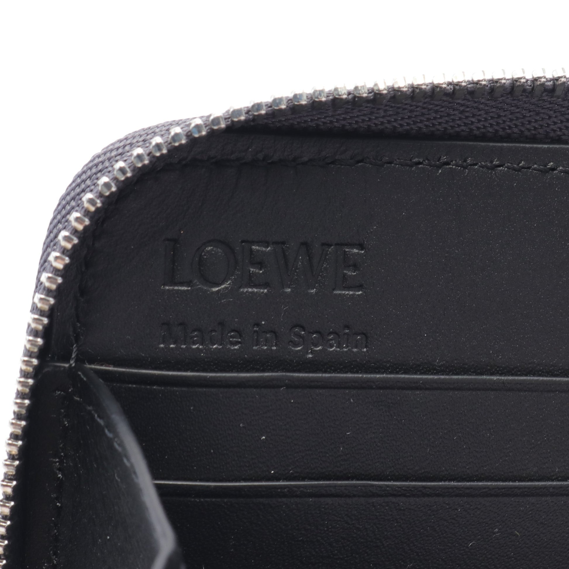 アナグラム ラウンドファスナー長財布 レザー ダークグレー ロエベ 財布・小物 LOEWE