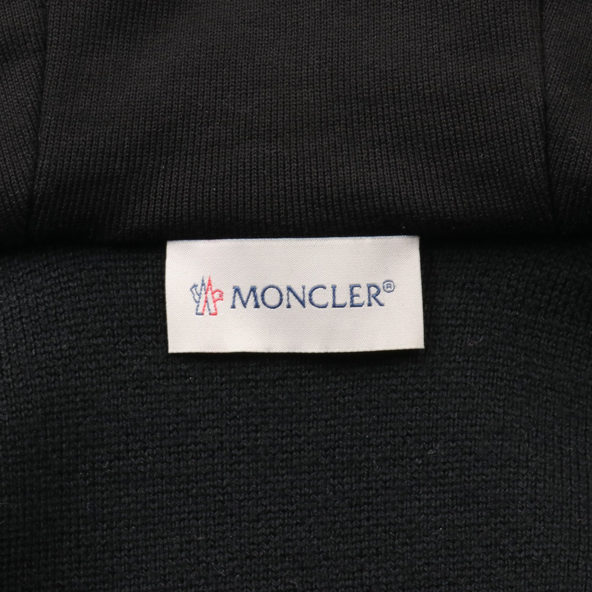 ジップアップパーカー カーディガン ウール ナイロン コットン ブラック ホワイト ダウン切替 モンクレール トップス MONCLER