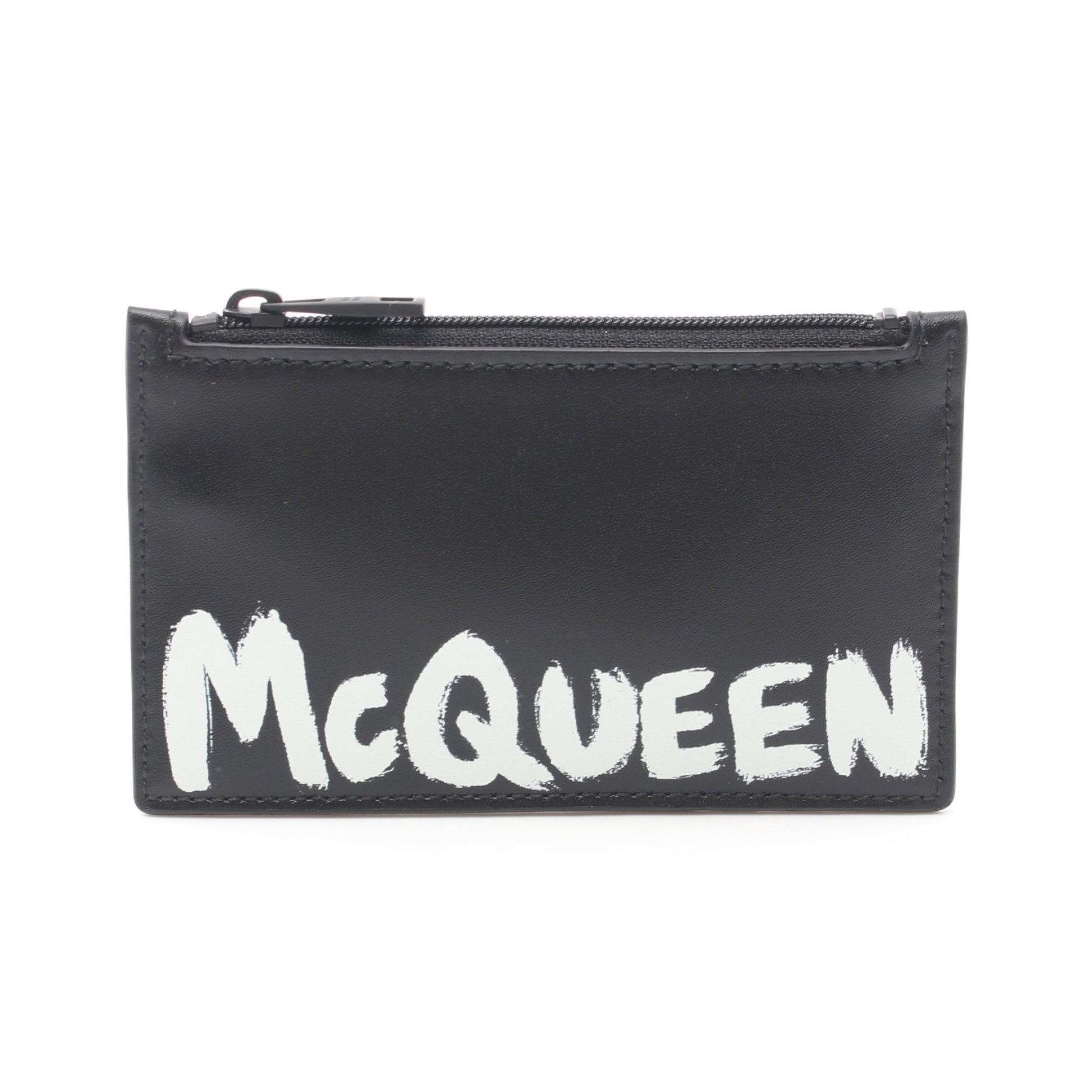 ZIP COIN CARD HOLDER カードケース コインケース レザー ブラック ホワイト アレキサンダーマックイーン 財布・小物 ALEXANDER MCQUEEN