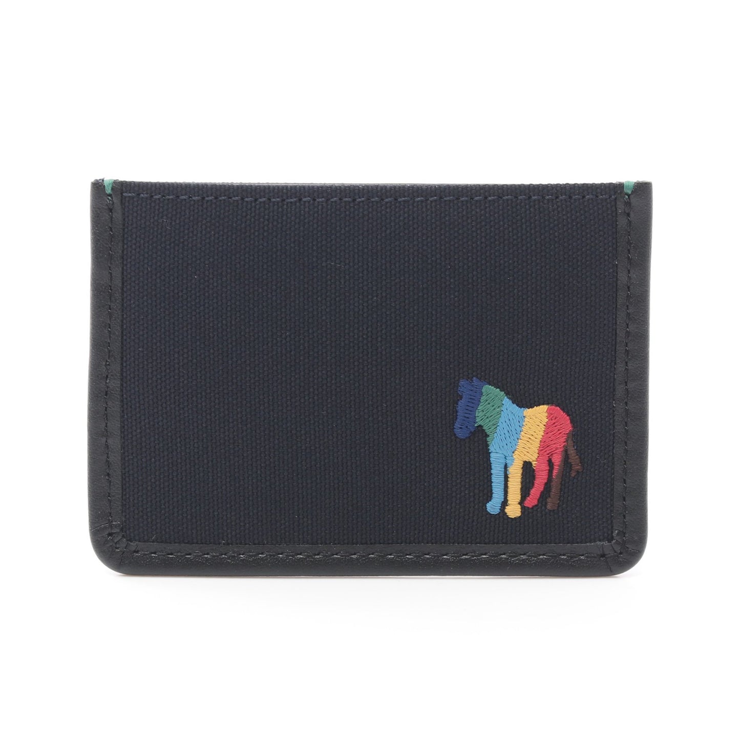 WALLET CC ZEBRA カードケース キャンバス レザー ネイビー ピーエスバイポールスミス 財布・小物 PS by Paul Smith