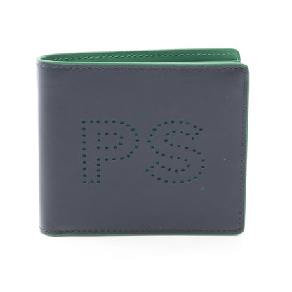 WALLET BFOLD AND COIN 二つ折り財布 レザー ネイビー ピーエスバイポールスミス 財布・小物 PS by Paul Smith