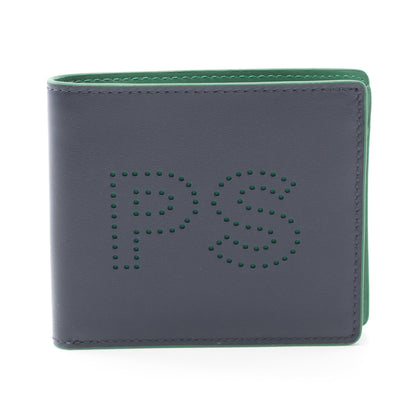 WALLET BFOLD AND COIN 二つ折り財布 レザー ネイビー ピーエスバイポールスミス 財布・小物 PS by Paul Smith