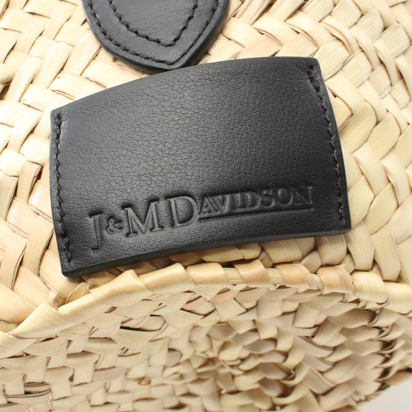 SMALL BASKET かごバッグ ハンドバッグ ラフィア レザー ベージュ ブラック ジェイアンドエムデヴィッドソン バッグ J&M DAVIDSON