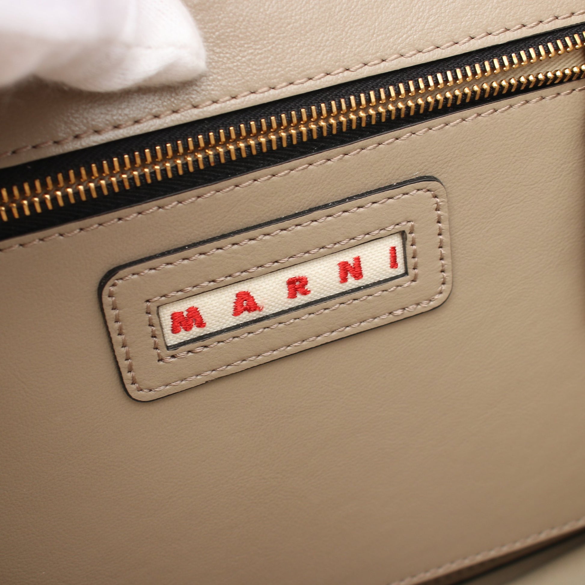 MUSEO ハンドバッグ レザー ハラコ ベージュ イエローブラウン グレー 2WAY マルニ バッグ MARNI